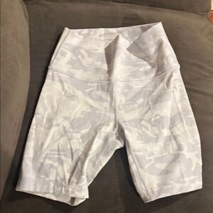 lululemon athletica White Camo Bike Shorts